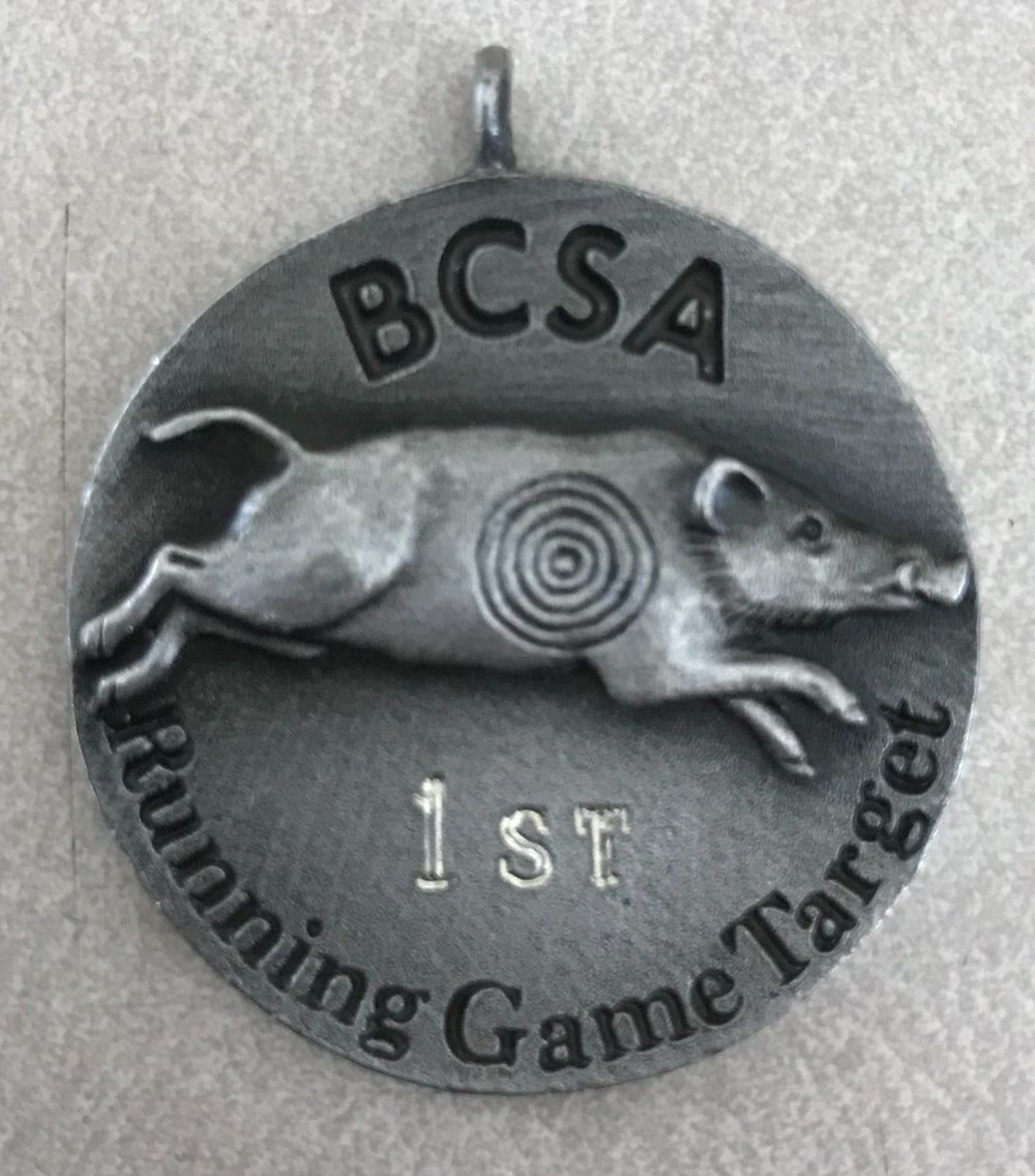 Vtg 1982 Broome County New York Sportsman Association Running Game Target Medal
